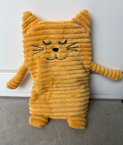 Inwolino warmteknuffel kat / poes 27 cm - geel