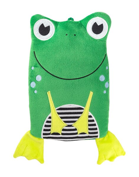 Hugo Frosch warmwaterkruik kikker 0,8 L - Kinderkruik 23x14 cm - groen