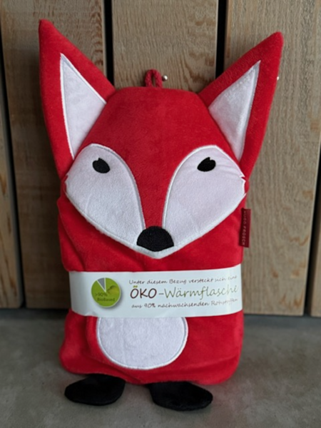 Hugo Frosch warmwaterkruik vos 0,8 L - Kinderkruik 23x14 cm - rood