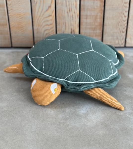 Hugo Frosch warmwaterkruik 0,8 L in designkussen schildpad 38 cm - XL kruik - groen