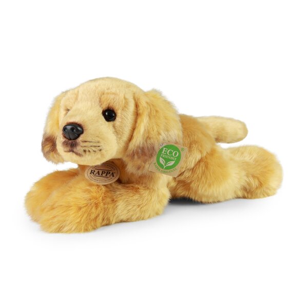 Rappa ECO knuffel Golden retriever 30 cm - realistische knuffel van recyclede PET flessen - bruin