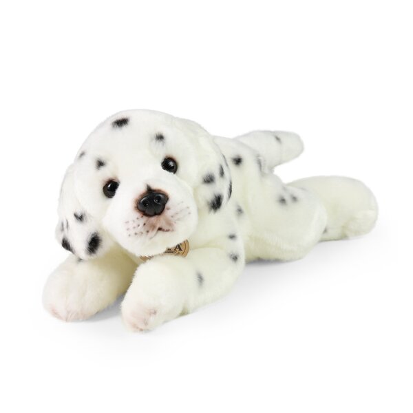 Rappa ECO knuffel hond Dalmati&euml;r 30 cm - realistische knuffel van recyclede PET flessen - wit, zwart