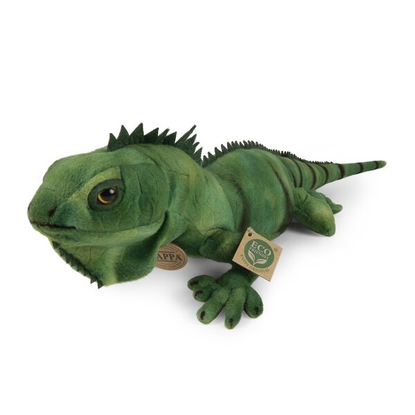 Rappa ECO knuffel leguaan 70 cm - realistische knuffel van recyclede PET flessen - groen