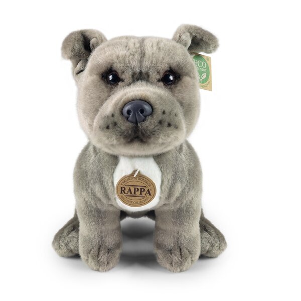Rappa ECO knuffel hond Staffordshire Bull Terrier 30 cm - realistische knuffel Bull Terrier van recyclede PET flessen