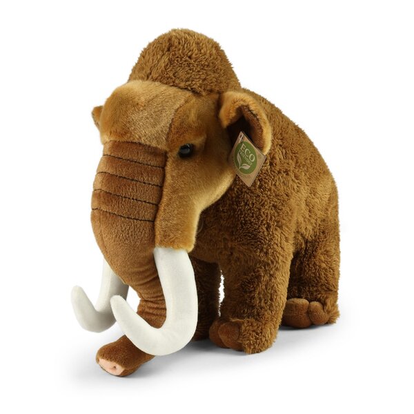 Rappa ECO knuffel Mammoet 36 cm - realistische knuffel van recyclede PET flessen - bruin
