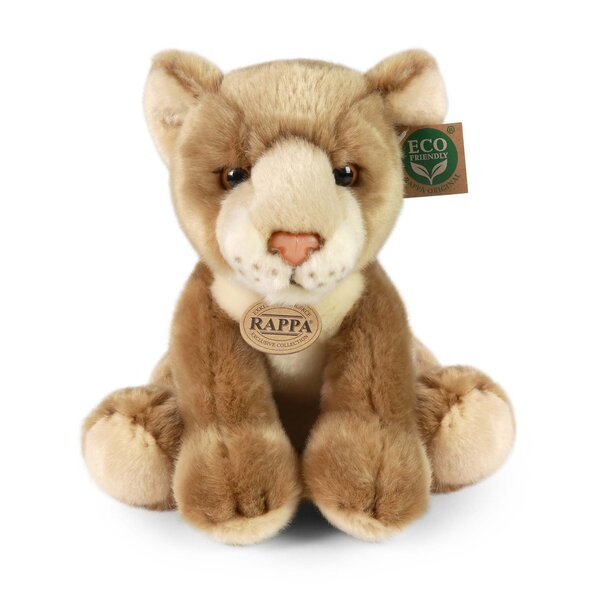 Rappa ECO knuffel baby leeuw 27 cm - realistische knuffel leeuwenwelp van recyclede PET flessen