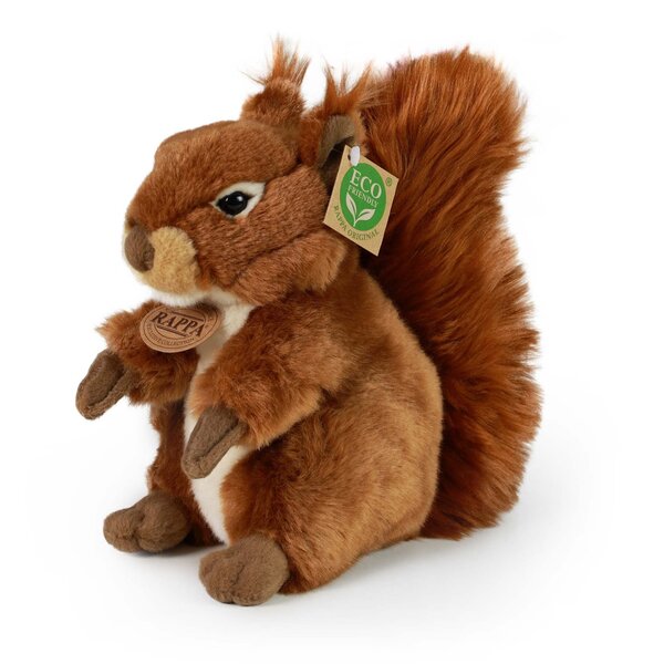Rappa ECO knuffel eekhoorn 21 cm - realistische knuffel van recyclede PET flessen - bruin