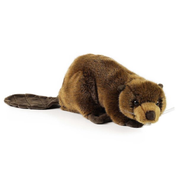 Rappa ECO knuffel bever 28 cm - realistische knuffel van recyclede PET flessen - bruin