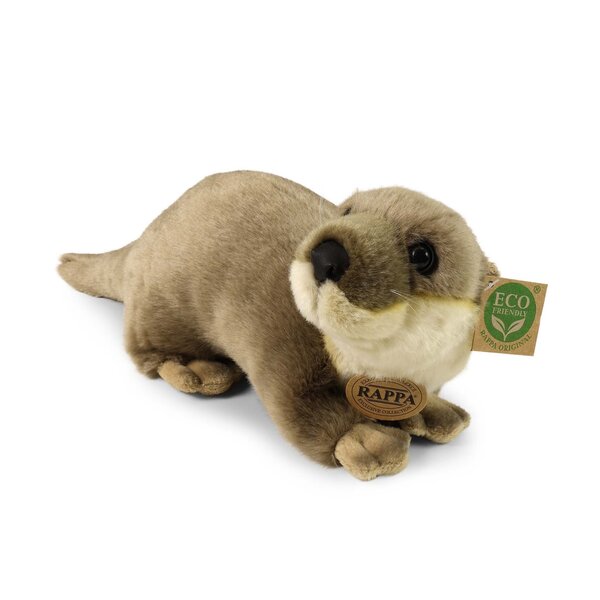 Rappa ECO knuffel otter 41 cm - realistische knuffel van recyclede PET flessen - bruin