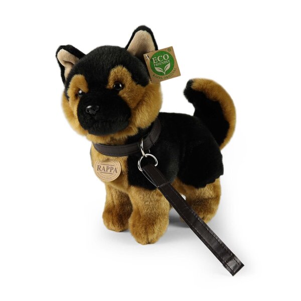 Rappa ECO knuffel Duitse Herder 23 cm - realistische knuffel hond van recyclede PET flessen