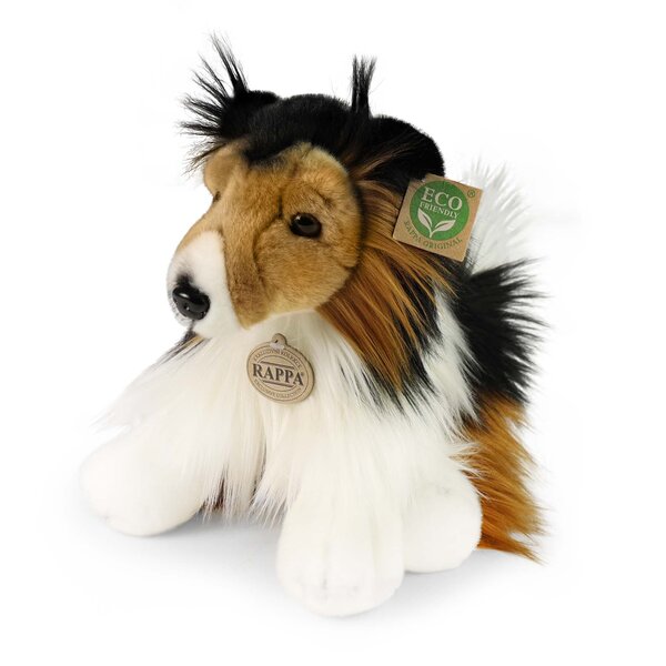 Rappa ECO knuffel Schotse Herdershond 28 cm - realistische knuffel van recyclede PET flessen
