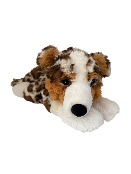 Habibi Plush warmteknuffel Australische Herder 32 cm - geschikt voor oven en magnetron - multi