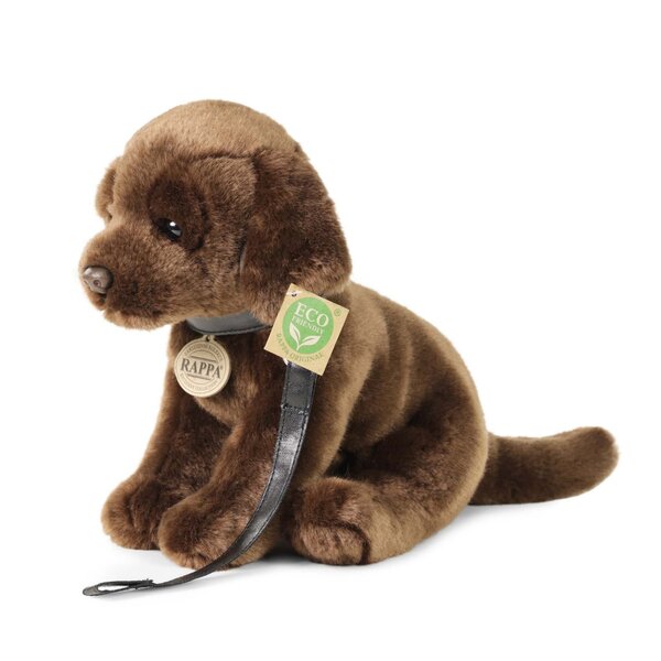 Rappa ECO labrador soft toy 25 cm - realistic soft toy made from recycled PET bottles - brown