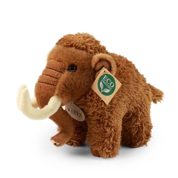 Rappa ECO knuffel mammoet 20 cm - realistische knuffel van recyclede PET flessen - bruin
