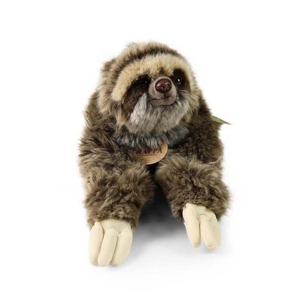 Rappa ECO knuffel luiaard 30 cm - realistische knuffel van recyclede PET flessen - bruin