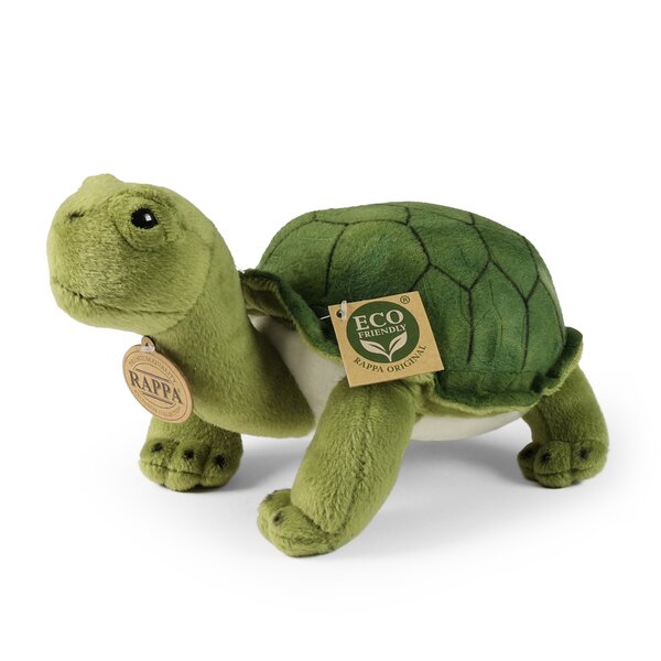 Rappa ECO knuffel schildpad 25 cm - realistische knuffel van recyclede PET flessen - groen