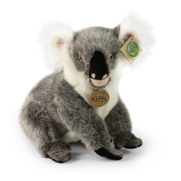 Rappa ECO knuffel koala 25 cm - realistische knuffel van recyclede PET flessen - grijs wit