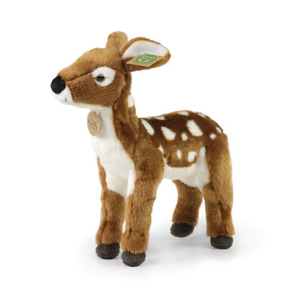 Rappa ECO knuffel ree kalf 30 cm - realistische knuffel van recyclede PET flessen - bruin