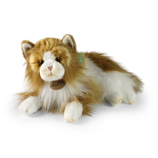 Rappa ECO knuffel Perzische kat 30 cm - realistische knuffel van recyclede PET flessen - wit caramel 