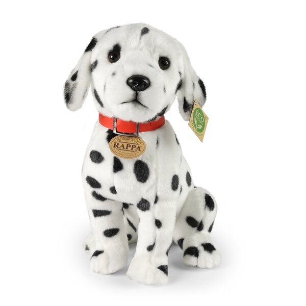 Rappa ECO knuffel Dalmatier 30 cm - realistische knuffel van recyclede PET flessen - wit zwart
