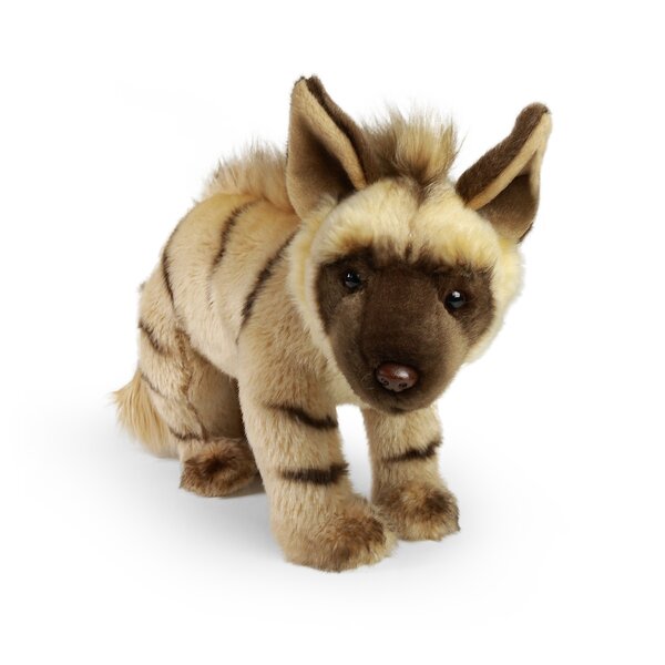 Rappa ECO knuffel hyena staand 40 cm - realistische knuffel van recyclede PET flessen - bruin beige