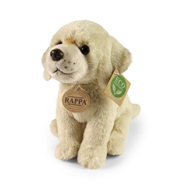 Rappa ECO knuffel Labrador Retriever 23 cm - realistische knuffel van recyclede PET flessen - lichtbruin