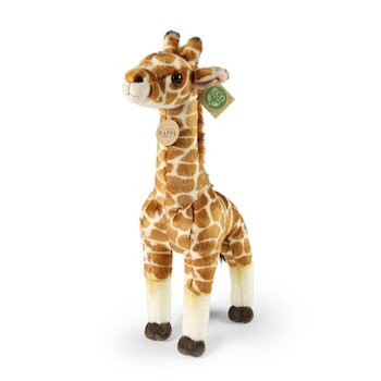 Rappa ECO knuffel giraf 42 cm - realistische knuffel van recyclede PET flessen - bruin creme