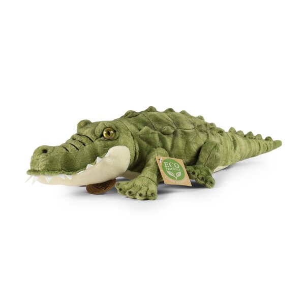  Rappa ECO knuffel krokodil 40 cm - realistische knuffel van recyclede PET flessen - groen