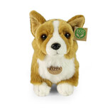 Rappa ECO knuffel corgi hond 32 cm - realistische knuffel van recyclede PET flessen - caramel wit 