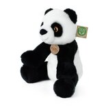 Rappa ECO knuffel panda 27 cm - realistische knuffel van recyclede PET flessen -  zwart wit