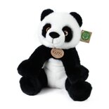 Rappa ECO knuffel panda 27 cm - realistische knuffel van recyclede PET flessen -  zwart wit