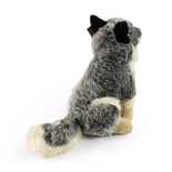 Rappa ECO knuffel wolf 28 cm - realistische knuffel van recyclede PET flessen - grijs wit 