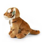 Rappa ECO knuffel tijger 23 cm - realistische knuffel van recyclede PET flessen - bruin zwart wit