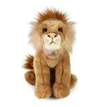 Rappa ECO knuffel leeuw 30 cm - realistische knuffel van recyclede PET flessen - bruin/caramel