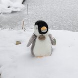 Rappa ECO knuffel pinguin 20 cm - realistische knuffel van recyclede PET flessen - grijs wit zwart