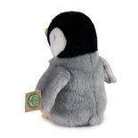 Rappa ECO knuffel pinguin 20 cm - realistische knuffel van recyclede PET flessen - grijs wit zwart