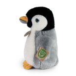 Rappa ECO knuffel pinguin 20 cm - realistische knuffel van recyclede PET flessen - grijs wit zwart