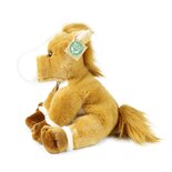 Rappa ECO knuffel paard / pony 30 cm - realistische knuffel van recyclede PET flessen - bruin, wit