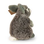 Rappa ECO knuffel mini konijn 19 cm - realistische knuffel van recyclede PET flessen - grijs