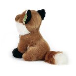  Rappa ECO knuffel mini vos 19 cm - realistische knuffel van recyclede PET flessen - bruin, wit, zwart