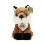  Rappa ECO knuffel mini vos 19 cm - realistische knuffel van recyclede PET flessen - bruin, wit, zwart