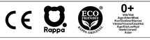 Rappa ECO knuffel cavia 17 cm - realistische knuffel van recyclede PET flessen - bruin, wit, zwart