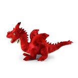 Rappa ECO knuffel draak 40 cm - realistische knuffel van recyclede PET flessen - rood