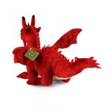 Rappa ECO knuffel draak 40 cm - realistische knuffel van recyclede PET flessen - rood