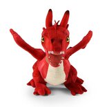 Rappa ECO knuffel draak 40 cm - realistische knuffel van recyclede PET flessen - rood
