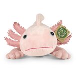 Rappa ECO knuffel axolotl 33 cm - realistische knuffel van recyclede PET flessen - roze