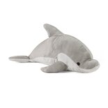 Rappa ECO knuffel dolfijn 38 cm - realistische knuffel van recyclede PET flessen - grijs, wit