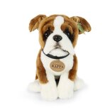 Rappa ECO knuffel hond boxer 27 cm - realistische knuffel van recyclede PET flessen - groen