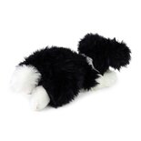 Rappa ECO knuffel hond Border Collie 30 cm - realistische knuffel van recyclede PET flessen - zwart, wit