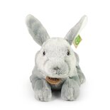 Rappa ECO knuffel konijn 33 cm - realistische knuffel van recyclede PET flessen - grijs